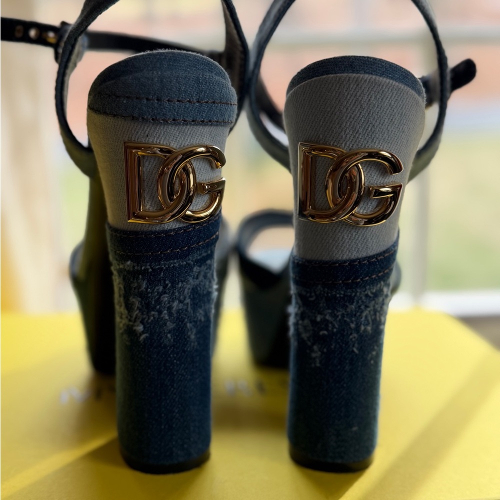 Dolce & Gabbana Denim Platform Sandals - Picture 5 of 8